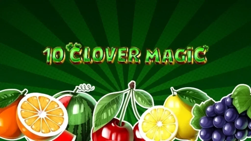 Tampilan antarmuka slot 10 Clover Magic dengan tema Irlandia yang cerah