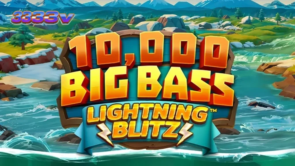 Tampilan layar utama permainan slot 10,000 Big Bass Lightning Blitz