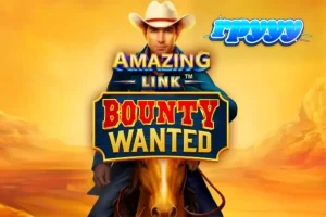 Tampilan visual slot Amazing Link Bounty Wanted dengan latar belakang gurun dan siluet koboi.